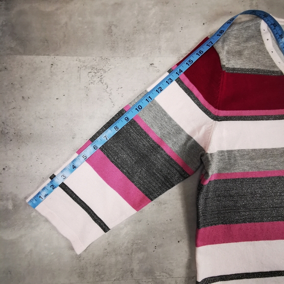 Striped V-Neck Sweater - Picture 14 of 15